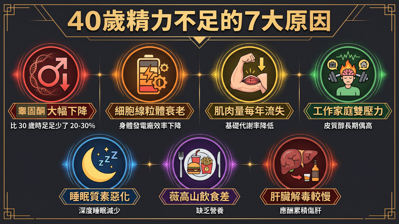 40歲精力不足的7大原因圖解